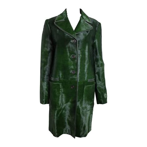 prada leather and nylon coat|prada leather jacket green.